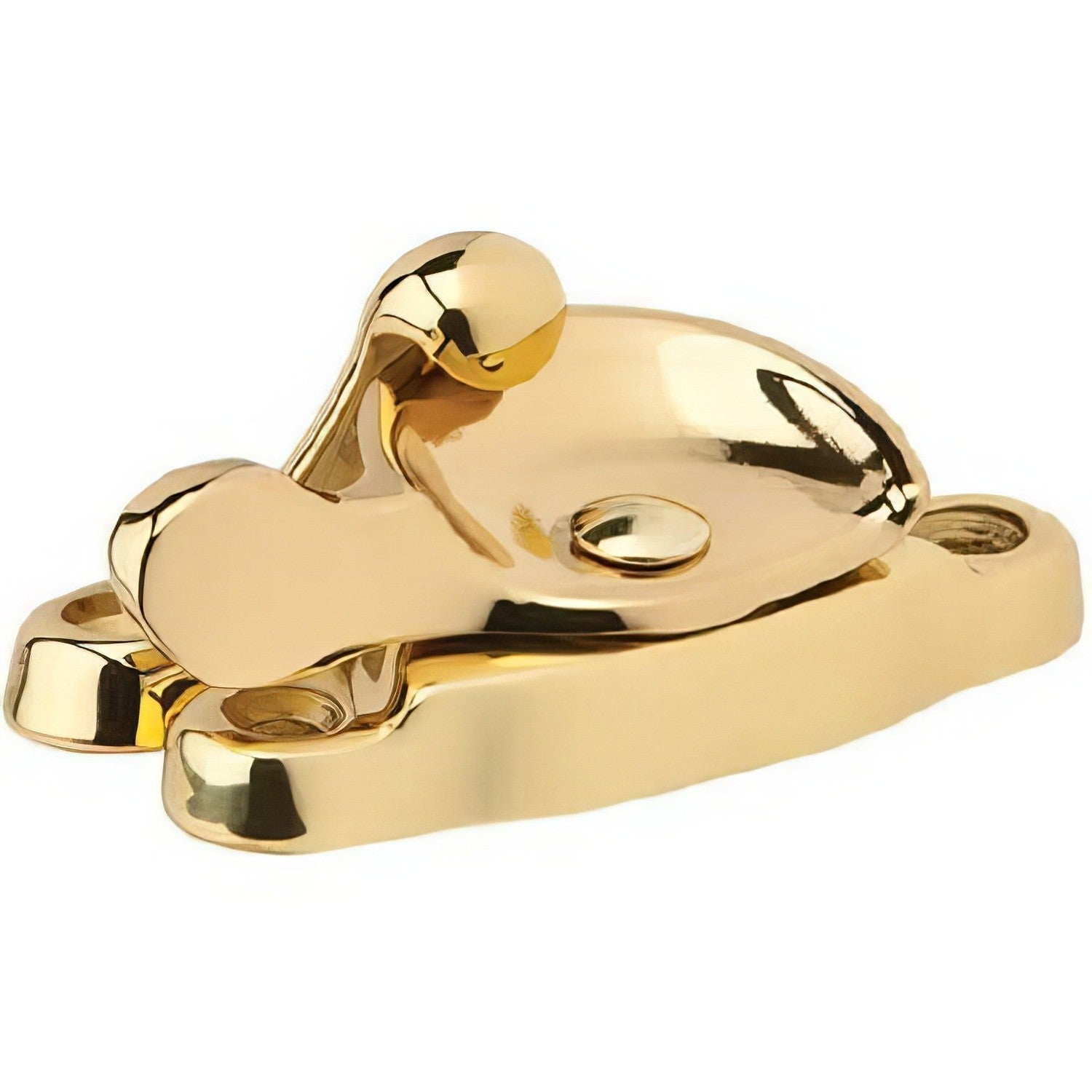 Ives 07B Solid Brass Window Lock 2-9/16" x 15/16" Base and 2-9/16" x 5/8" Strike plate